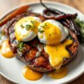 Biefstuk van de Haas met Benedict Eieren en Port-Wijn Hollandaise Saus