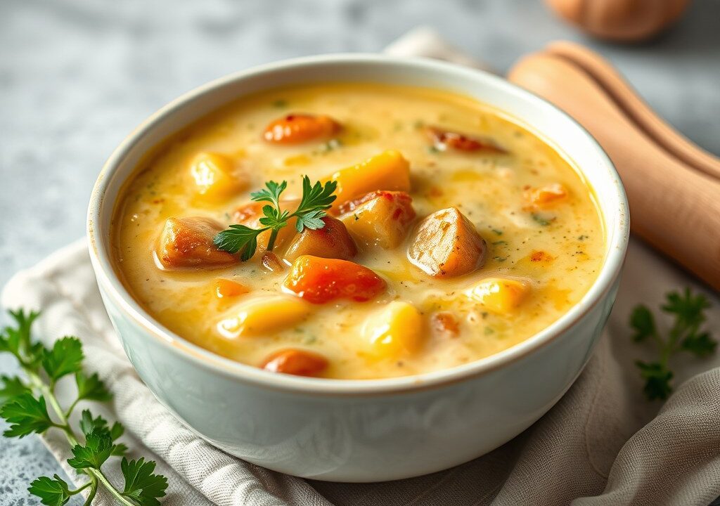 Bleekselderijsoep (Vegetarisch), AI-gegenereerde illustratie