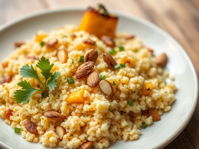 Bloemkool couscous — AI-gegenereerde illustratie