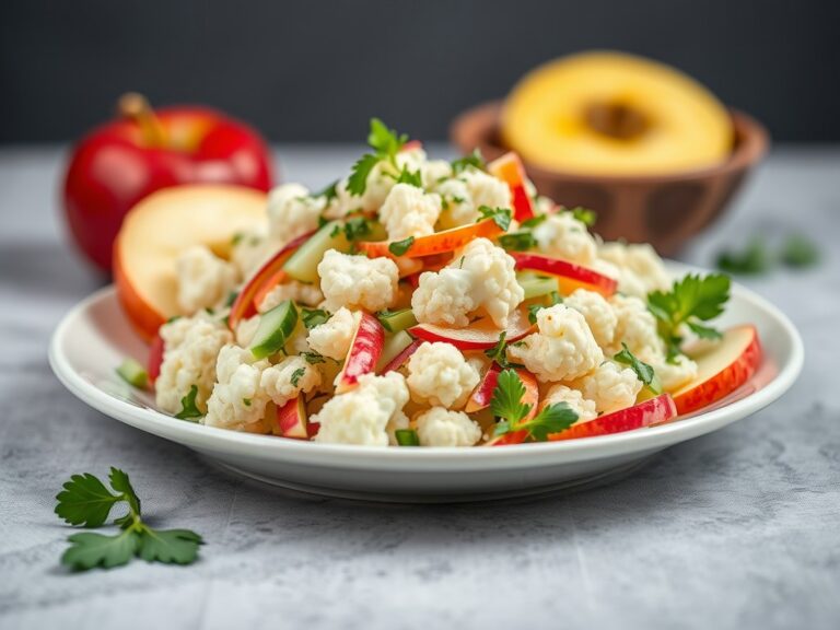 Bloemkool salade — AI-gegenereerde illustratie