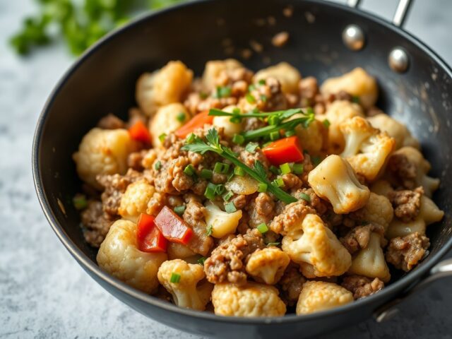 Bloemkool stroganoff — AI-gegenereerde illustratie