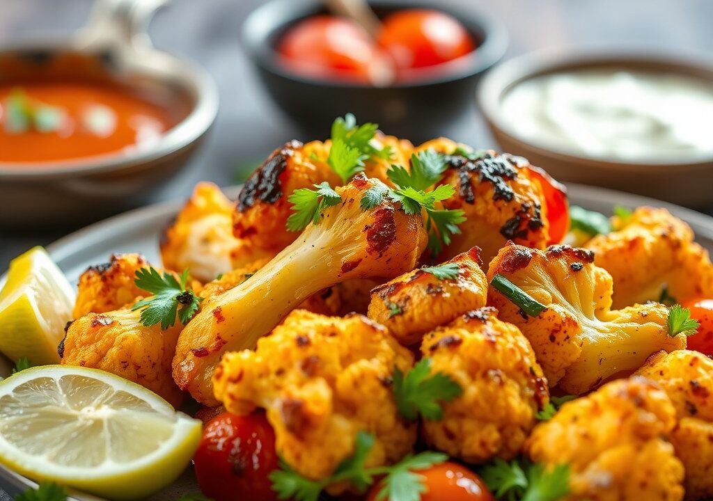 Bloemkool Tandoori — AI-gegenereerde illustratie