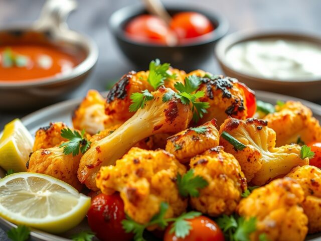 Bloemkool Tandoori — AI-gegenereerde illustratie