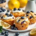 Blueberry muffins met citroenroomkaas