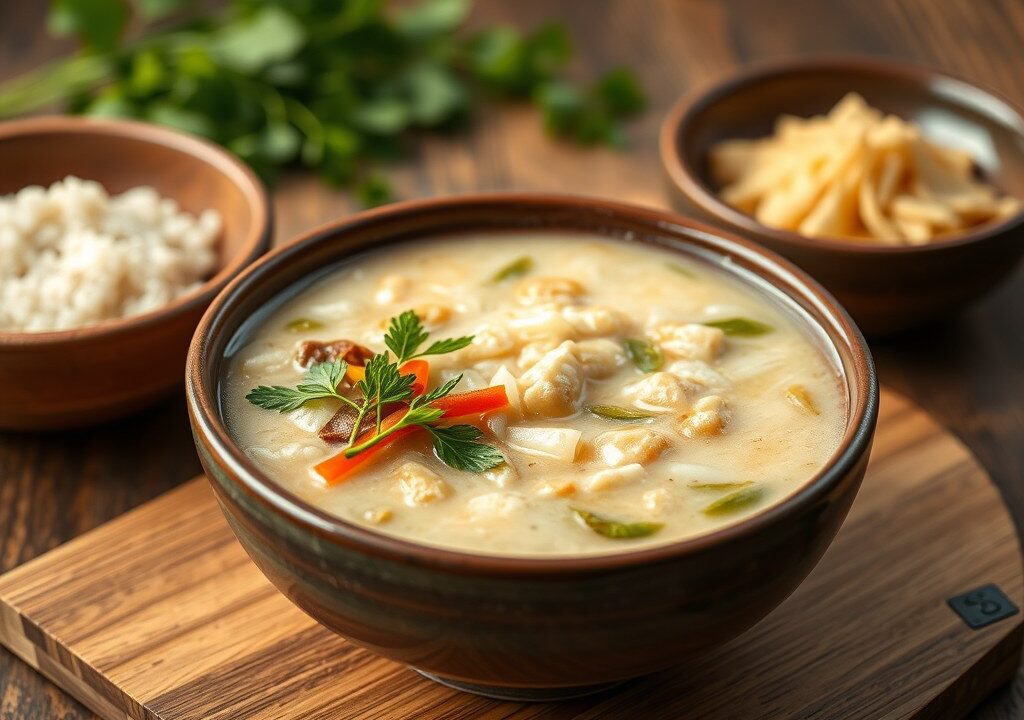 Boeboer of Congee — AI-gegenereerde illustratie