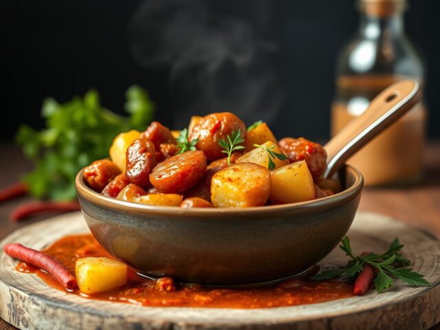 Boerenkoolstamppot spicy — AI-gegenereerde illustratie