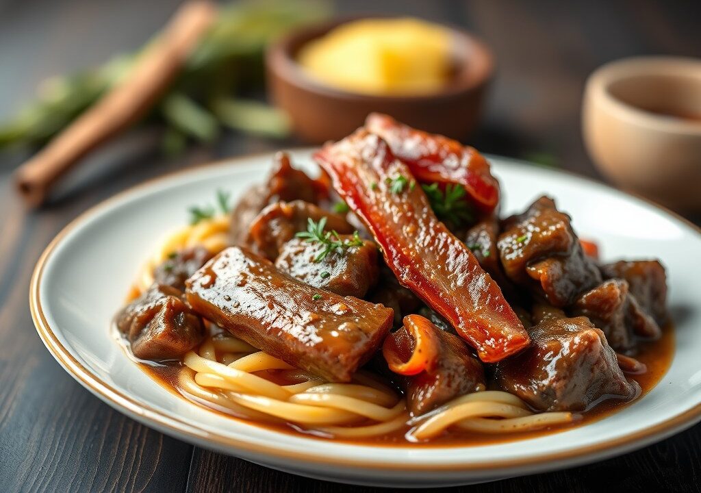 Boeuf bourguignon — AI-gegenereerde illustratie
