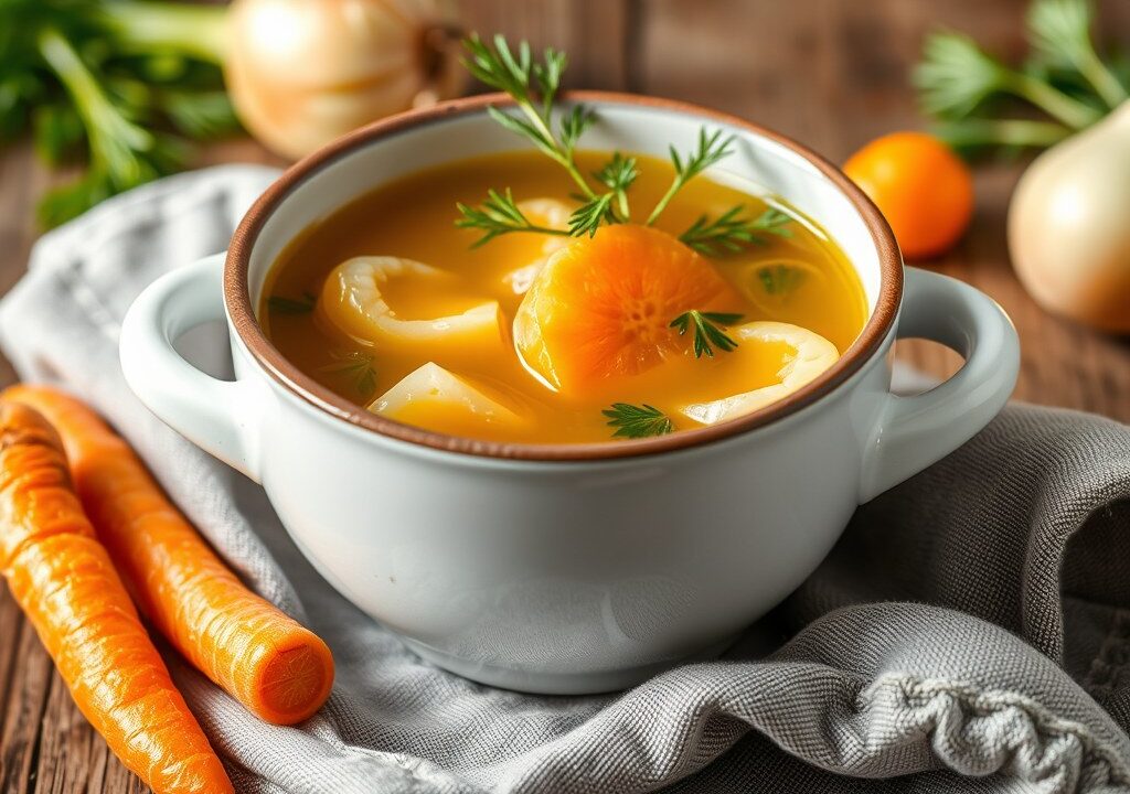 Bottenbouillon, AI-gegenereerde illustratie