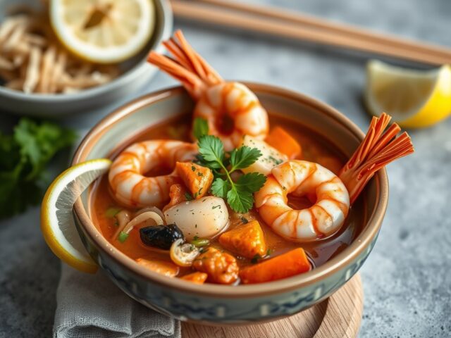 Bouillabaisse met een Thaise Touch — AI-gegenereerde illustratie