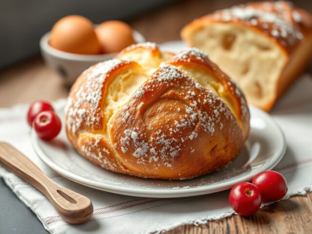 Brioche suikerbrood — AI-gegenereerde illustratie