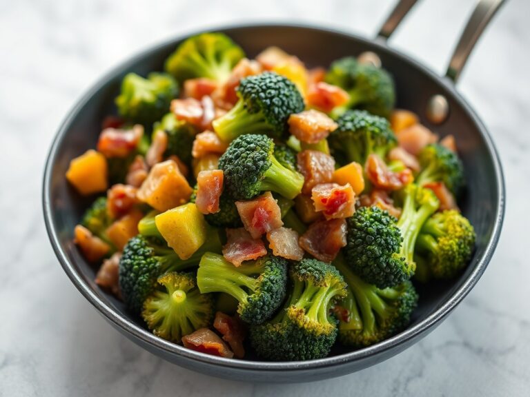 Broccoli met spek en pijnboompitten