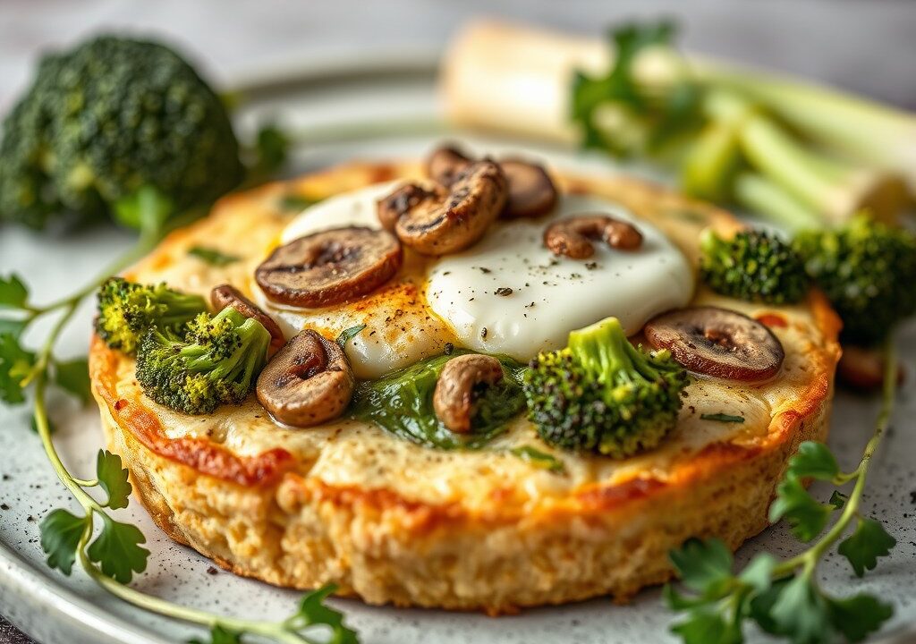 Broccoli-preitaart — AI-gegenereerde illustratie