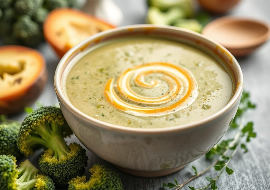 Broccolisoep, AI-gegenereerde illustratie