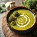 Broccolisoep met pesto en volkorentoast