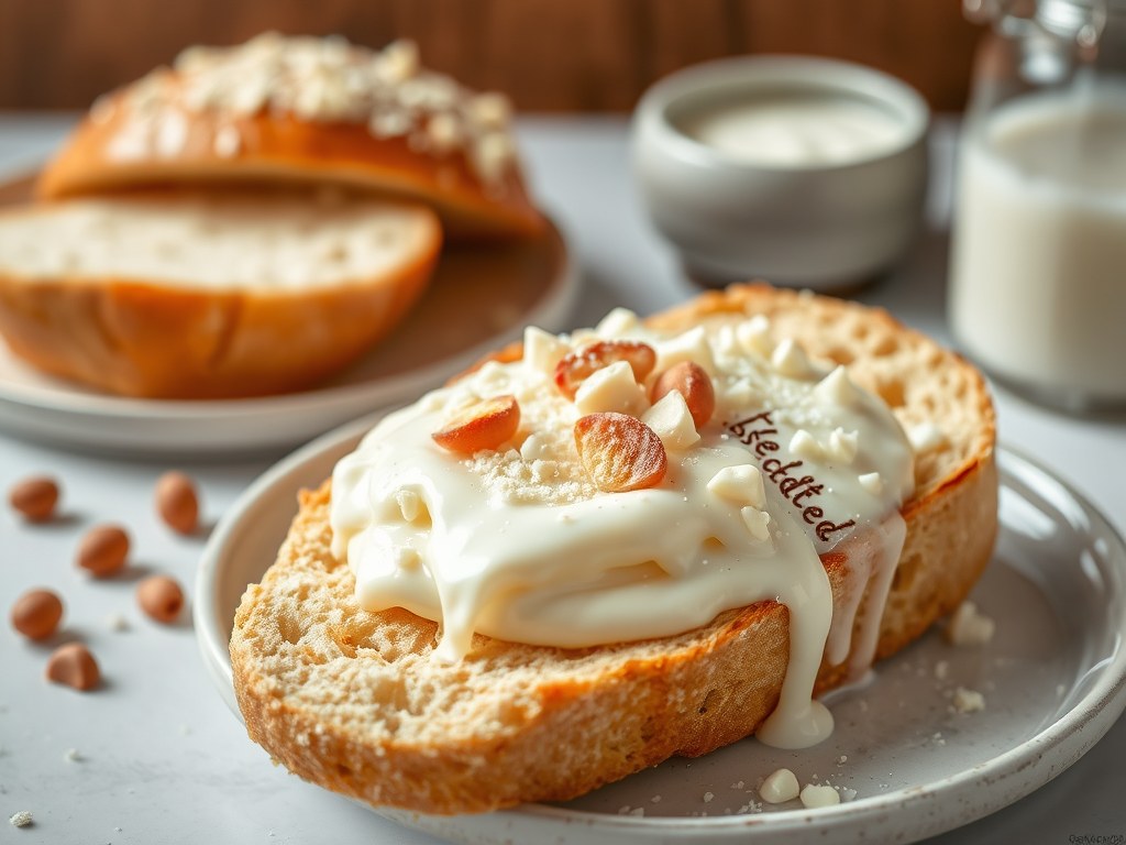 Brood met bosbessen en witte chocolade, AI-gegenereerde illustratie
