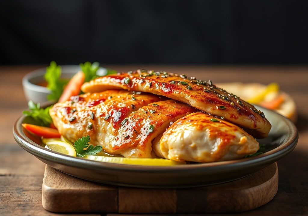 Broodje cajun kipfilet — AI-gegenereerde illustratie
