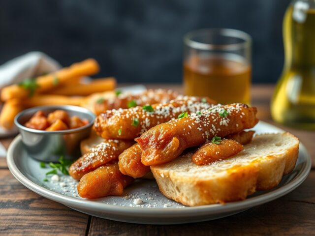 Broodje frikandel anders — AI-gegenereerde illustratie