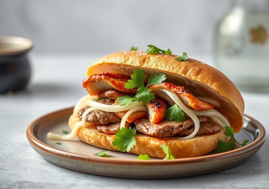 Broodje shoarma ala monique — AI-gegenereerde illustratie