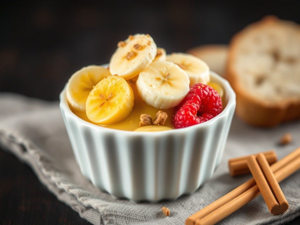 Broodpudding met speculoos, AI-gegenereerde illustratie