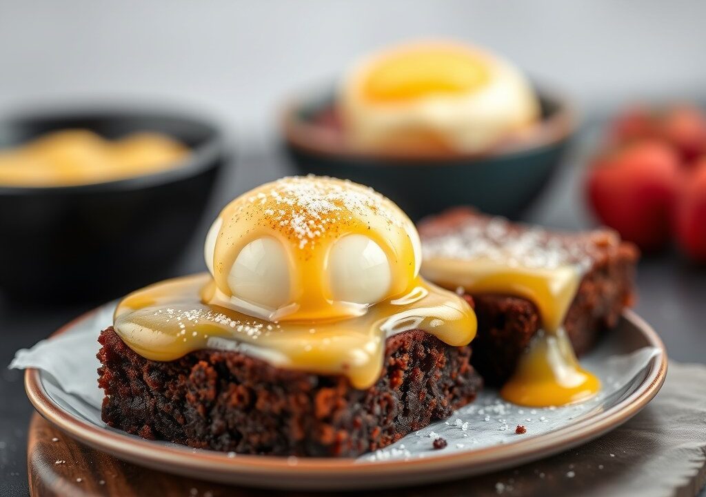 Brownies met overgebleven paaseitjes, AI-gegenereerde illustratie
