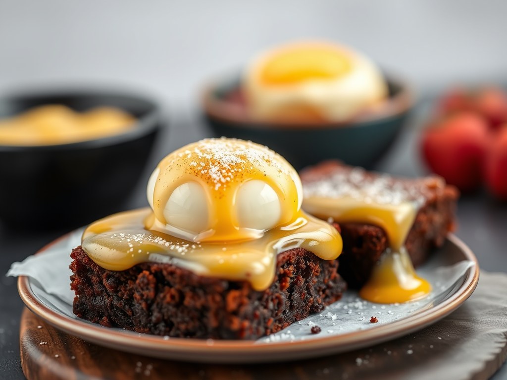 Brownies met overgebleven paaseitjes, AI-gegenereerde illustratie