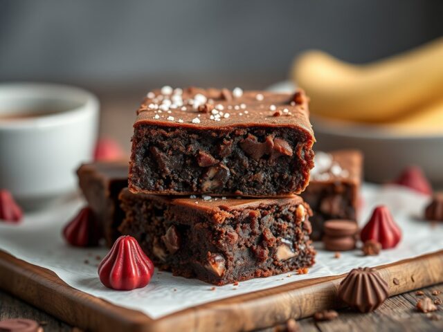 Brownies met Pindakaas en Pinda’s — AI-gegenereerde illustratie