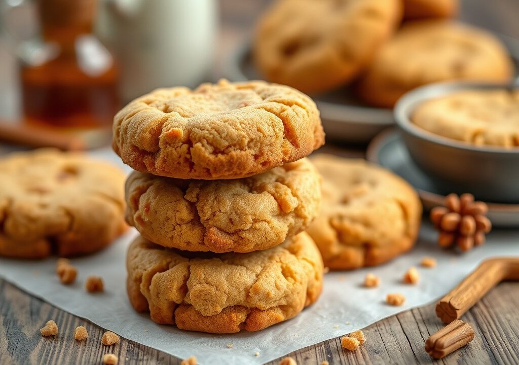 Butterscotch cookies, AI-gegenereerde illustratie