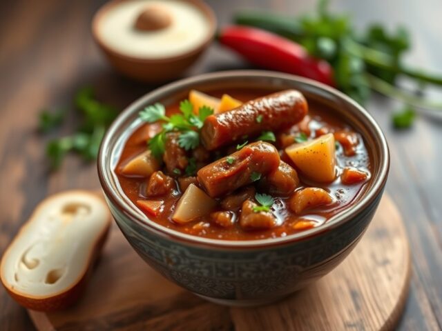 Cajun Andouille Gumbo — AI-gegenereerde illustratie