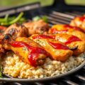 Cajun kip met rijst