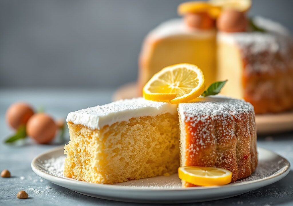 Cake met kunstsuiker (suiker vervanger), AI-gegenereerde illustratie