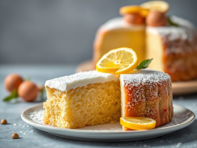 Cake met kunstsuiker (suiker vervanger) — AI-gegenereerde illustratie