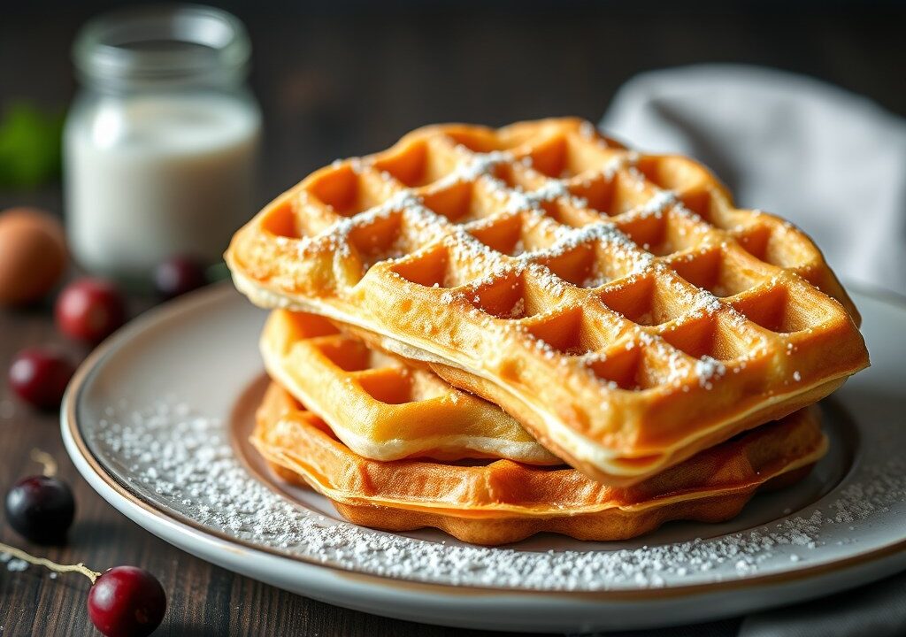 Cake wafels — AI-gegenereerde illustratie