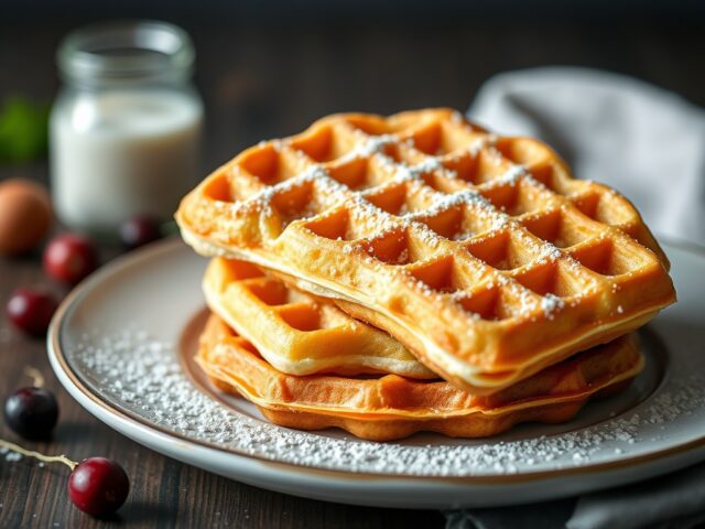 Cake wafels — AI-gegenereerde illustratie