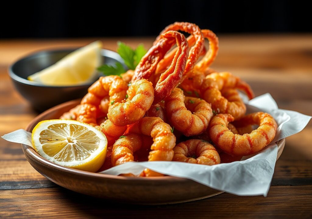 Calamares Fritos, estilo canario (opm) — AI-gegenereerde illustratie