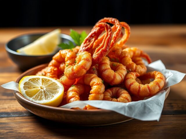Calamares Fritos, estilo canario (opm) — AI-gegenereerde illustratie