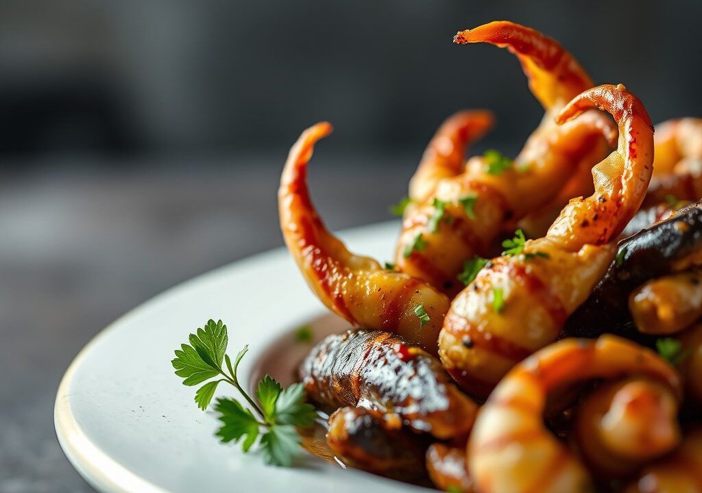 Calamares rebozados (in bierbeslag) — AI-gegenereerde illustratie