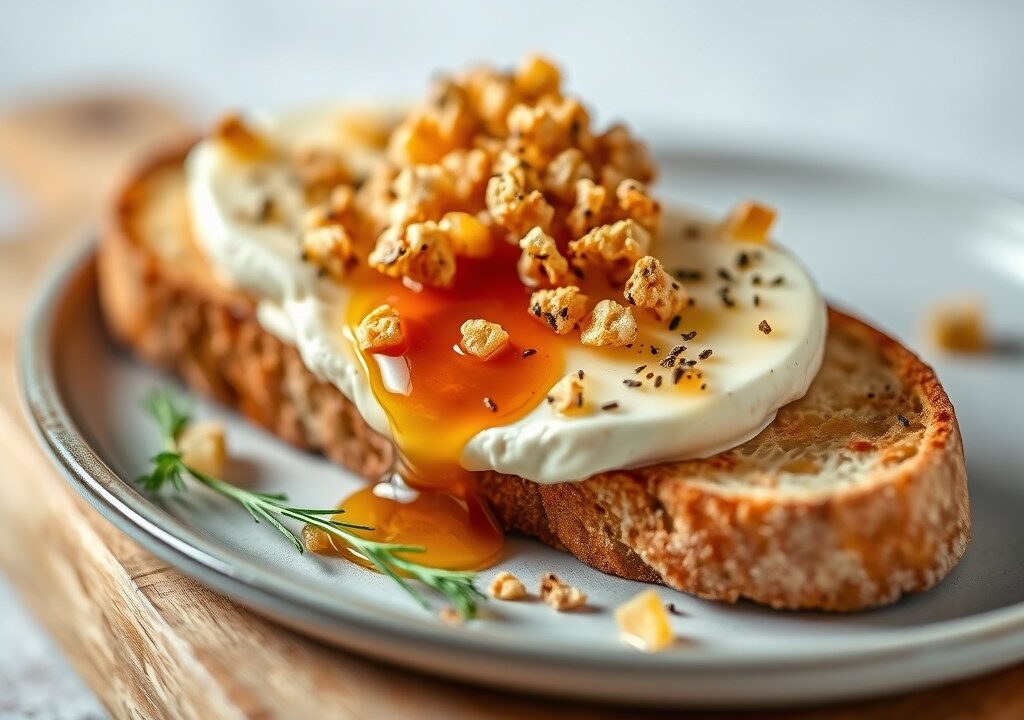 Camembert toast — AI-gegenereerde illustratie
