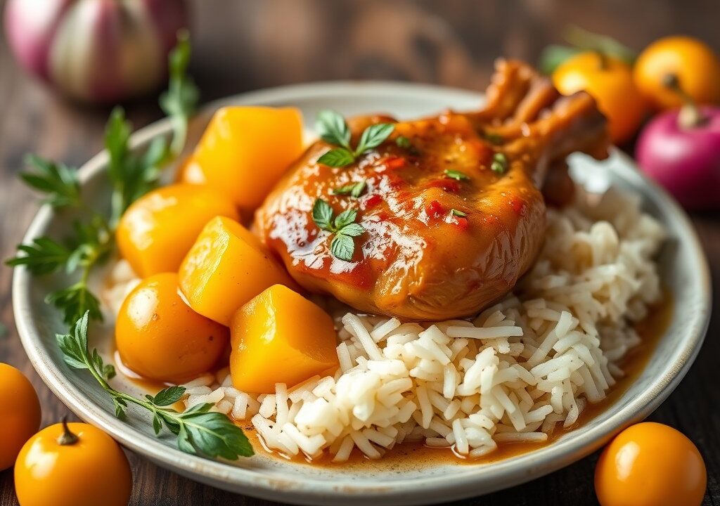 Canard aux Kumquats, AI-gegenereerde illustratie