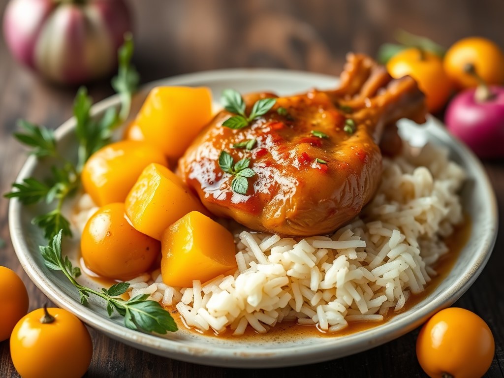 Canard aux Kumquats, AI-gegenereerde illustratie