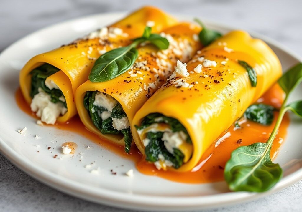 Cannelloni met spinazie en ricotta — AI-gegenereerde illustratie
