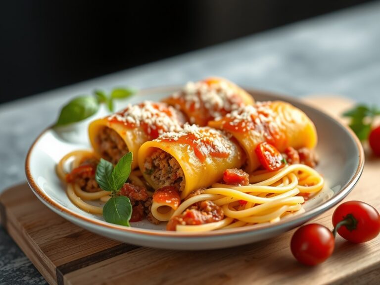 Canneloni’s met gehakt — AI-gegenereerde illustratie