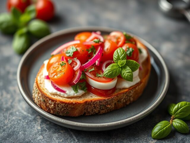 Caprese Bruschetta — AI-gegenereerde illustratie
