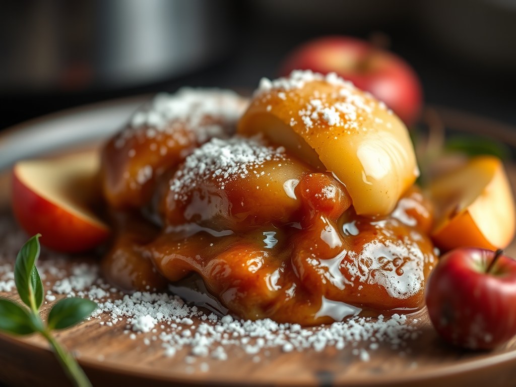 Carbonades met Appel uit de Slow Cooker, AI-gegenereerde illustratie