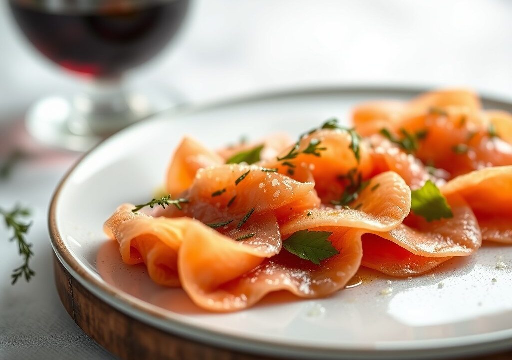 Carpaccio Alla Capponada, AI-gegenereerde illustratie