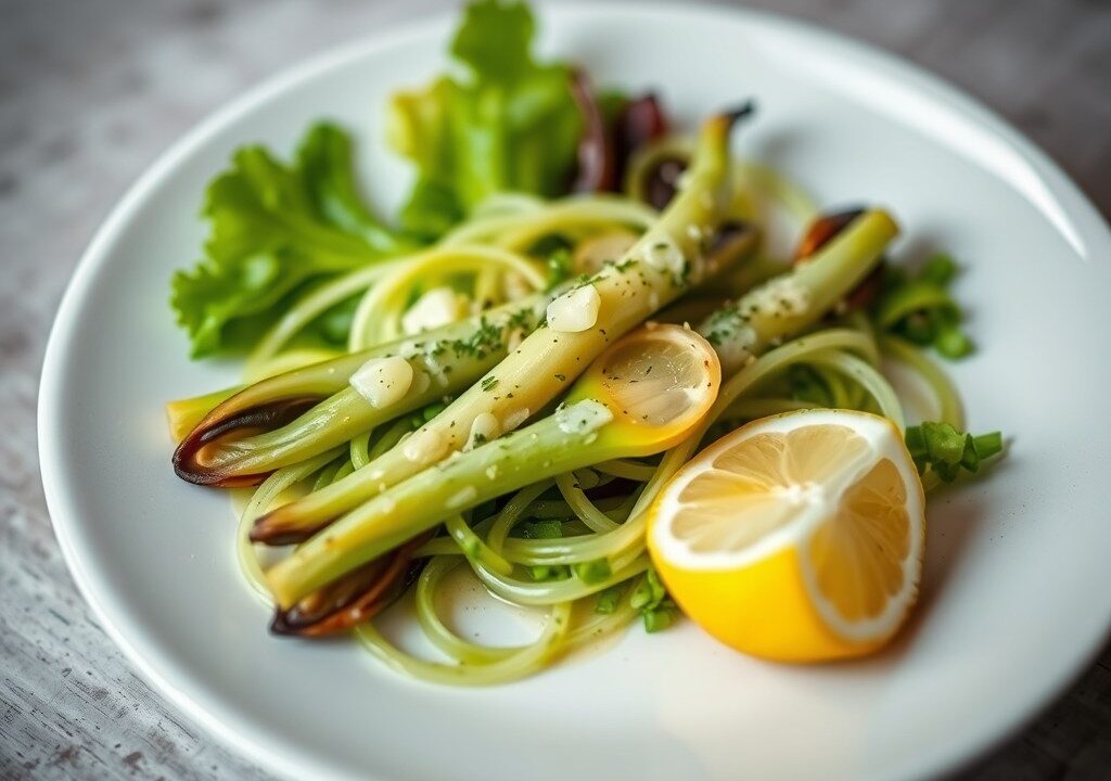 Carpaccio van asperges — AI-gegenereerde illustratie