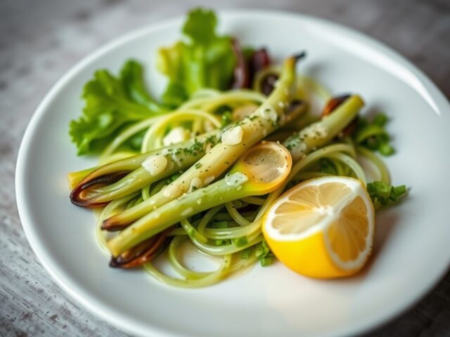 Carpaccio van asperges — AI-gegenereerde illustratie