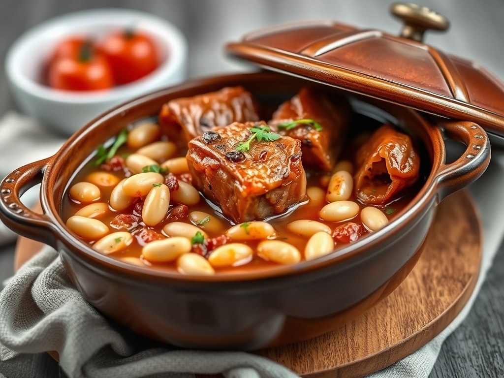 Cassoulet, AI-gegenereerde illustratie