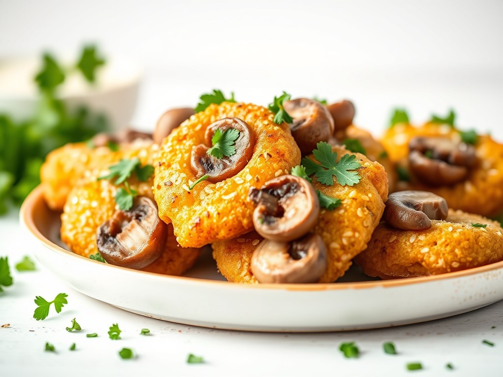 Champignonkroketjes, AI-gegenereerde illustratie