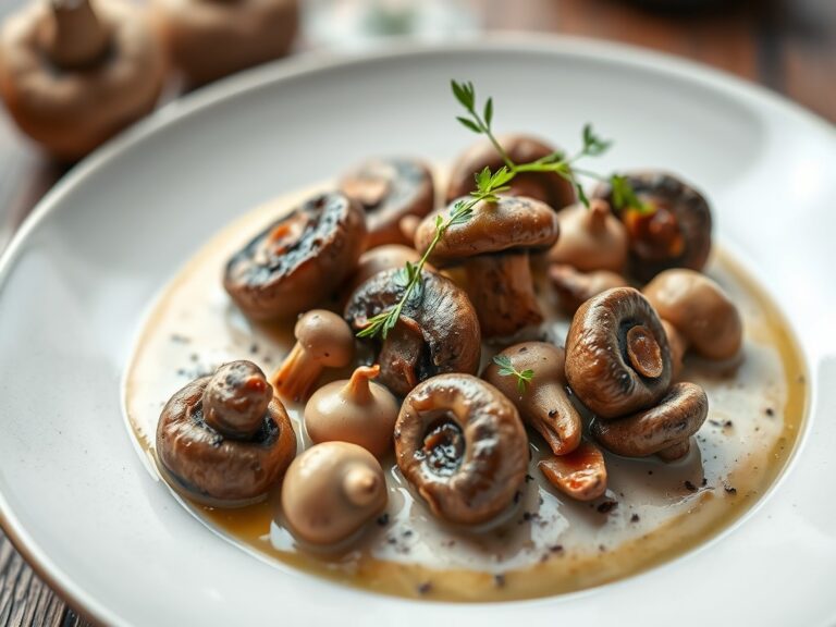 Champignons a la creme — AI-gegenereerde illustratie