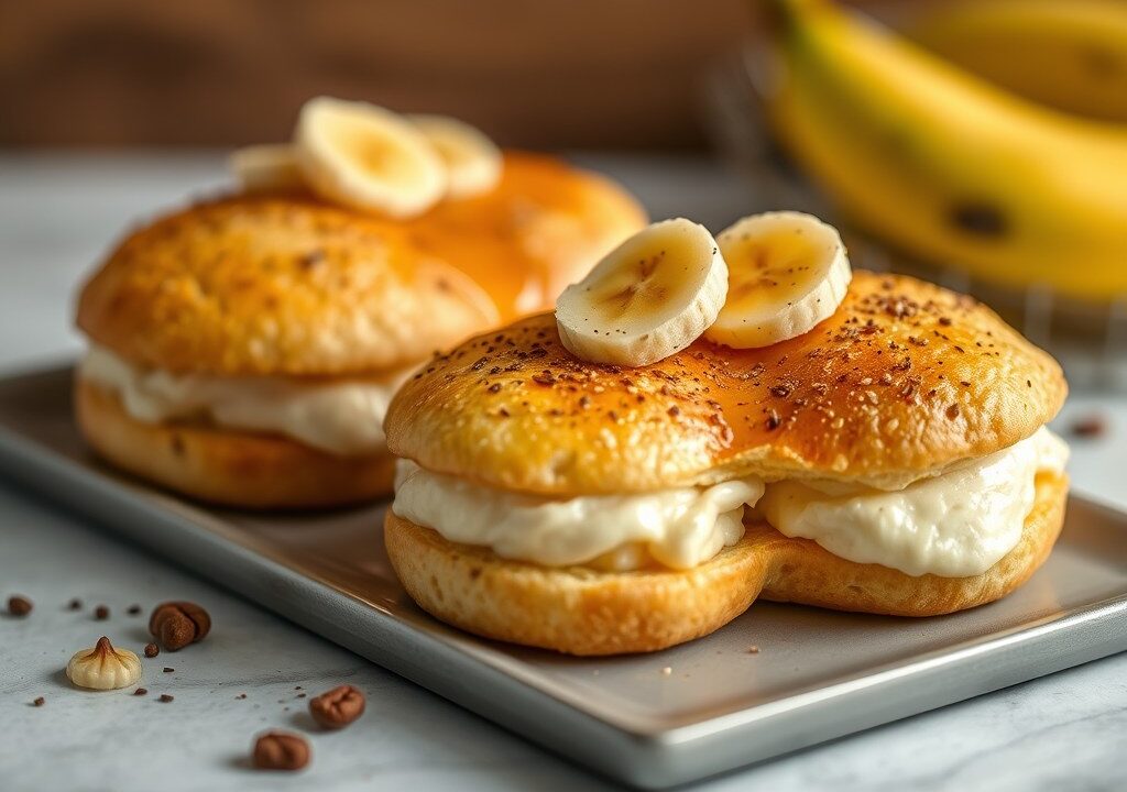 Chaussons met banaan en peer, AI-gegenereerde illustratie